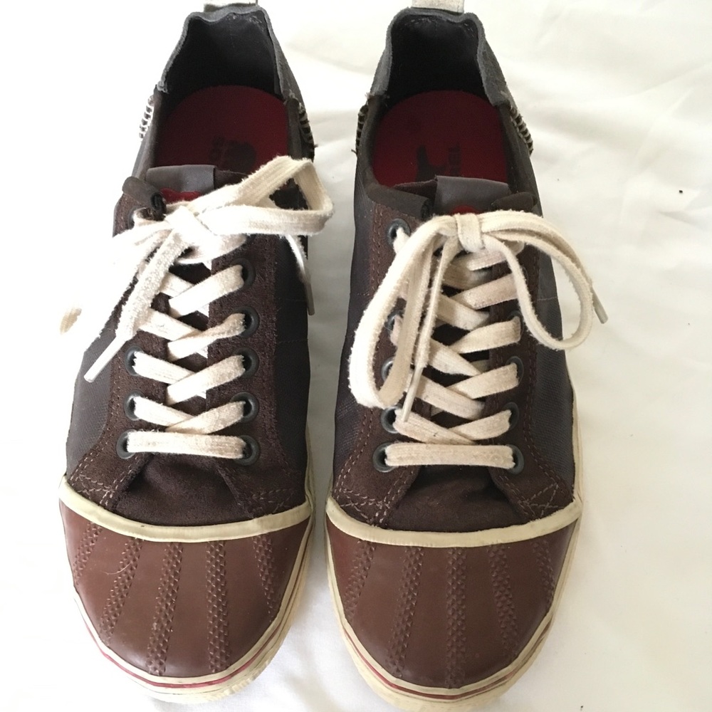 Sorel Mens 9  brown Canvas Rubber Sneakers